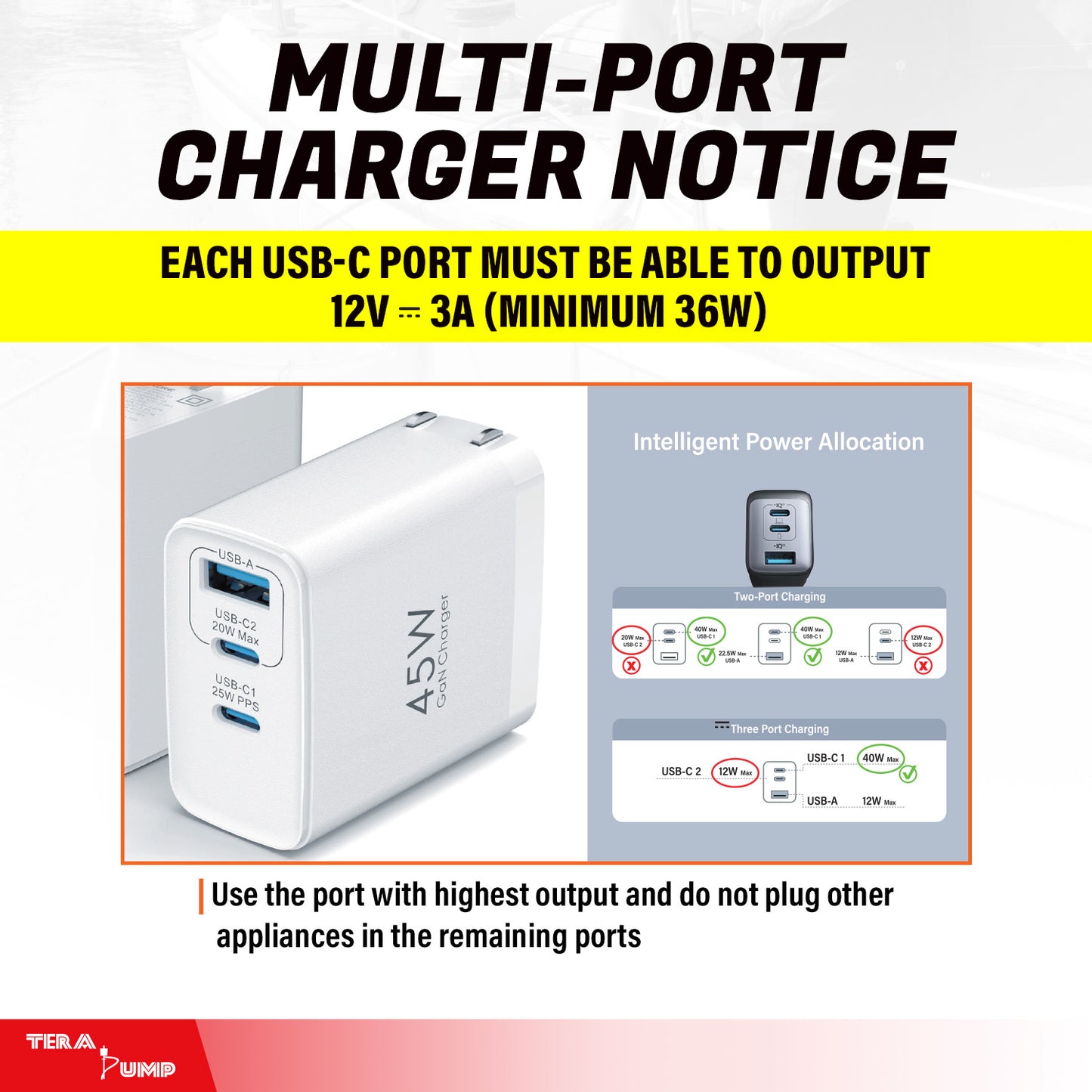 TRDC2USBCC | USB C Cable, Type-C Cable, 36W Fast Charging Cable