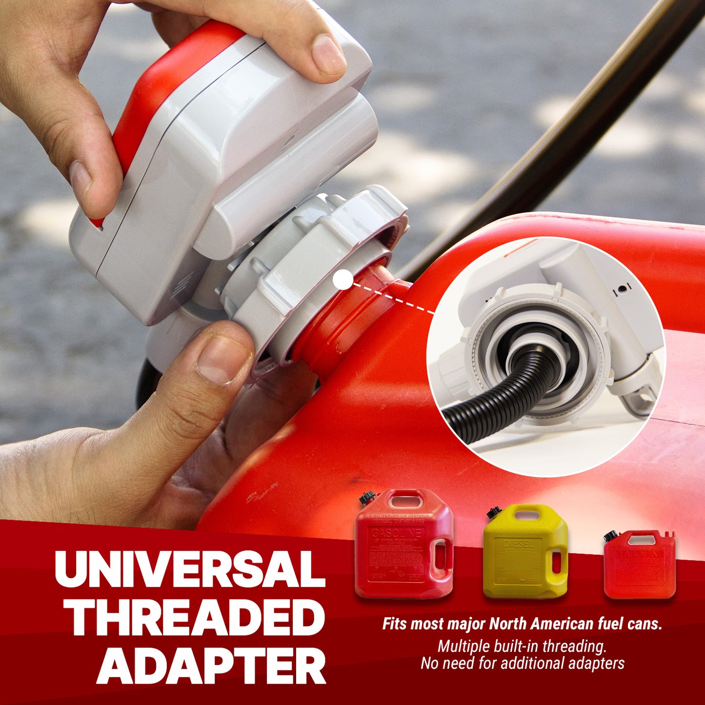 TRFA03 | Universal Gas Can Battery Powered Fuel Transfer Pump